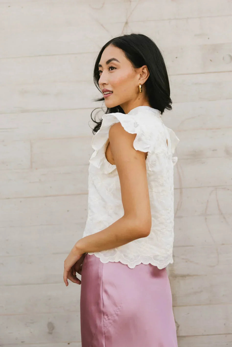 Fia Embroidered Blouse in Cream FINAL SALE