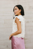 Fia Embroidered Blouse in Cream FINAL SALE