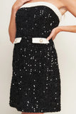 MIDNIGHT GLAM SEQUIN MINI DRESS