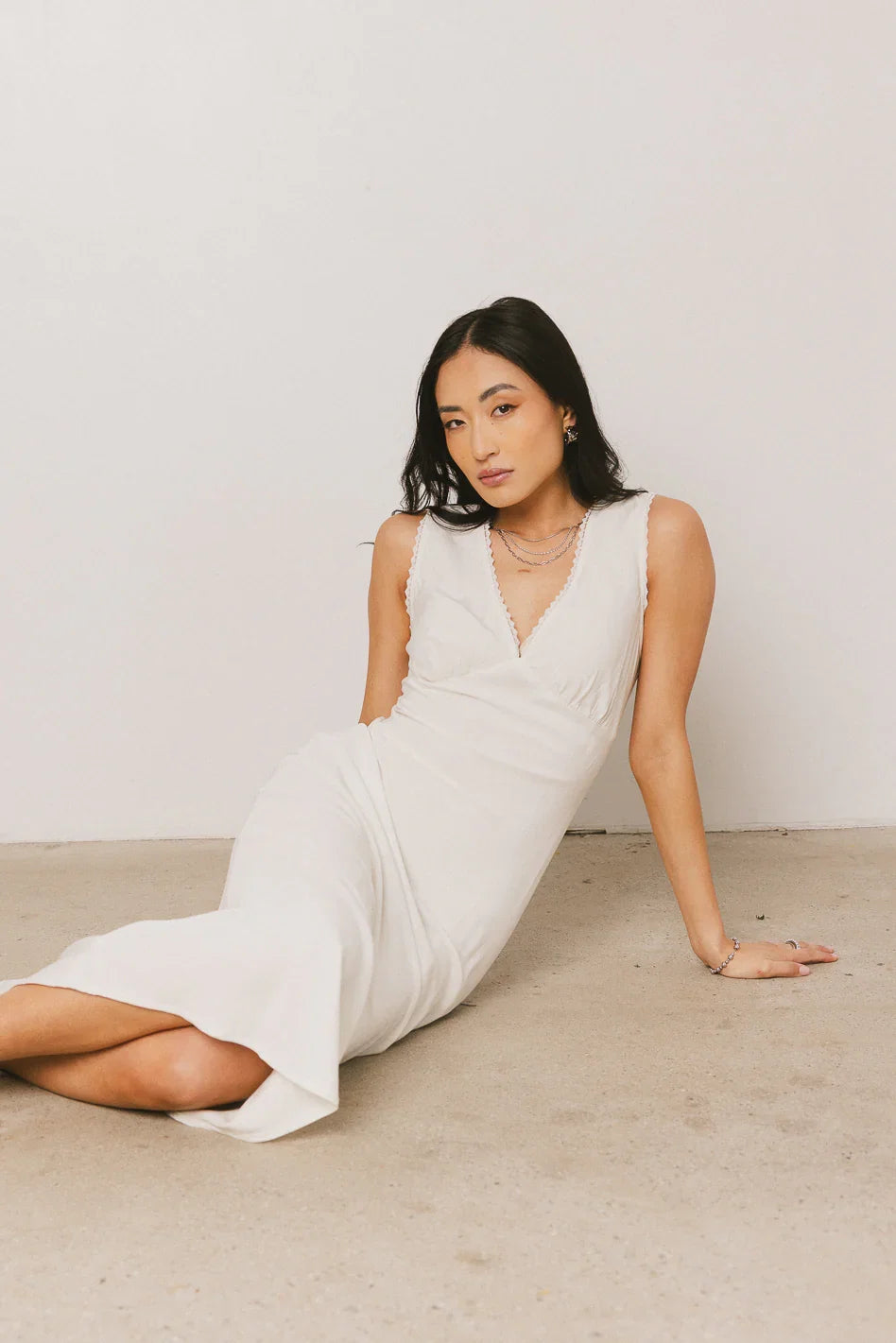 Angela Maxi Dress in Cream FINAL SALE
