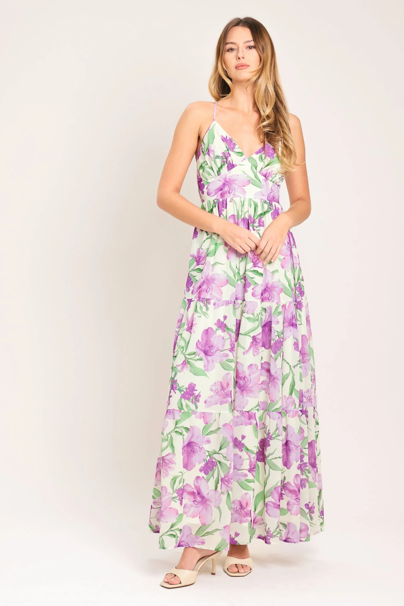 GARDEN SWEETHEART LAVENDER MAXI DRESS