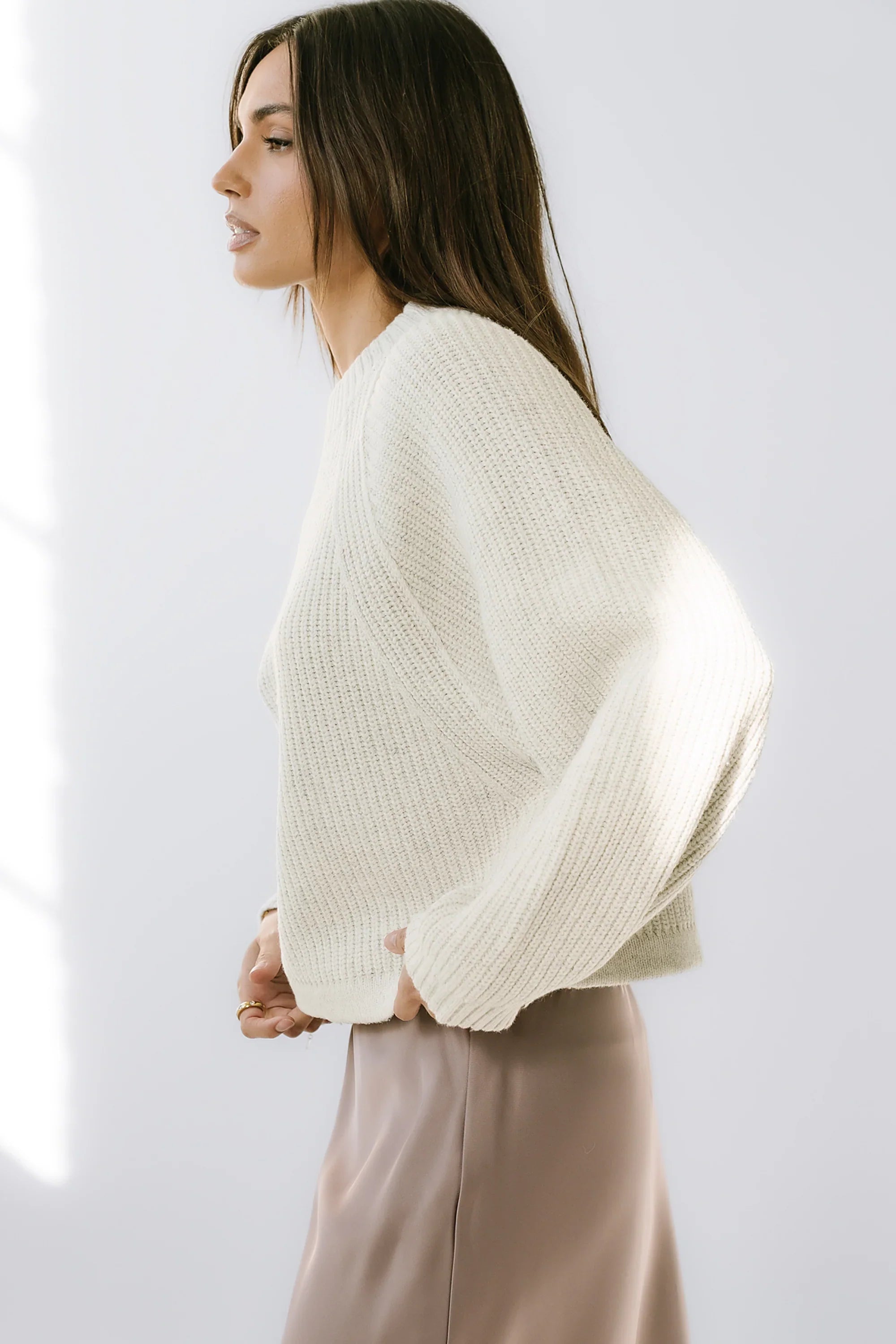 Shayla Knit Sweater in Ivory FINAL SALE
