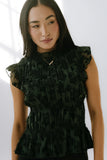 Rodney Smocked Blouse in Green FINAL SALE