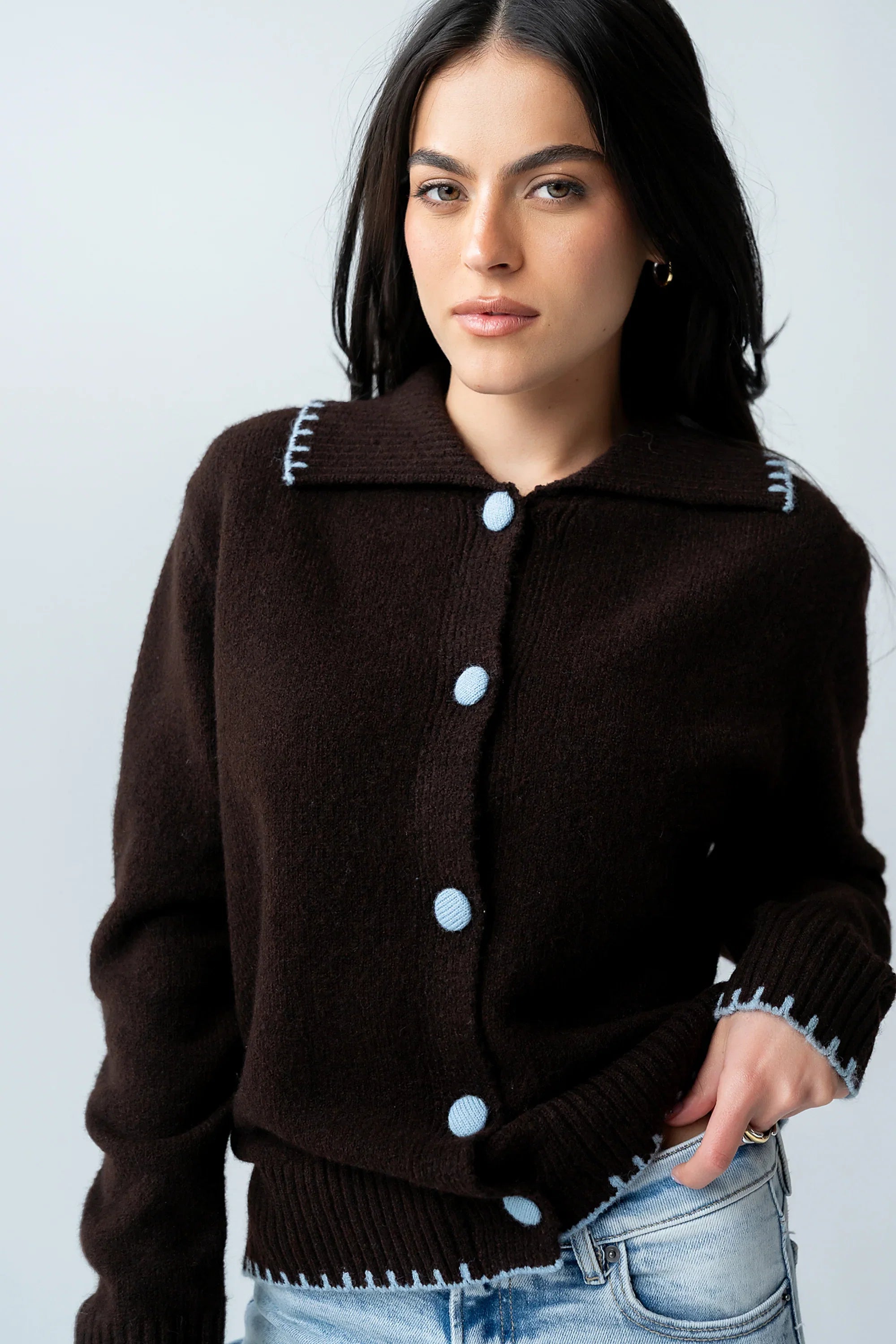 Michelle Contrast Sweater FINAL SALE