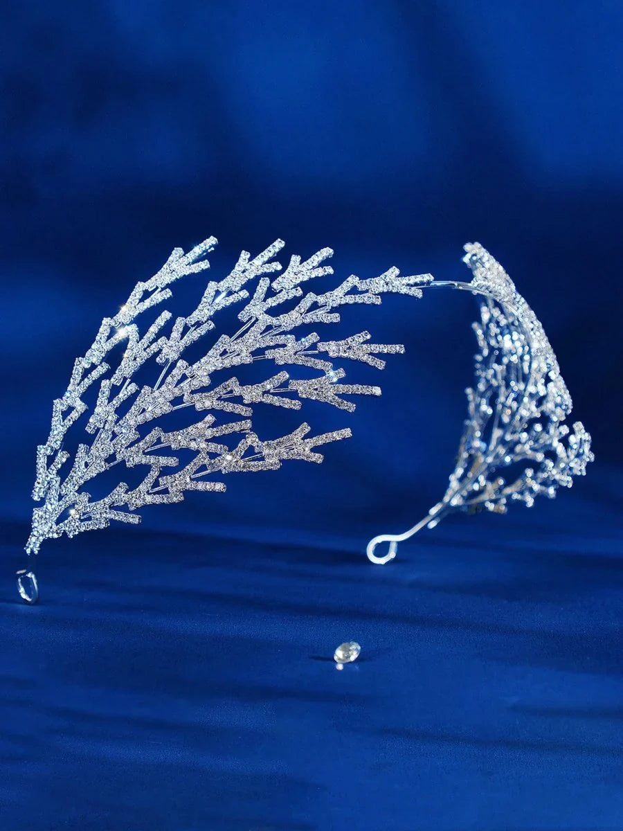 Metal Super Shiny Rhinestone Wide Headband Hair Accessories