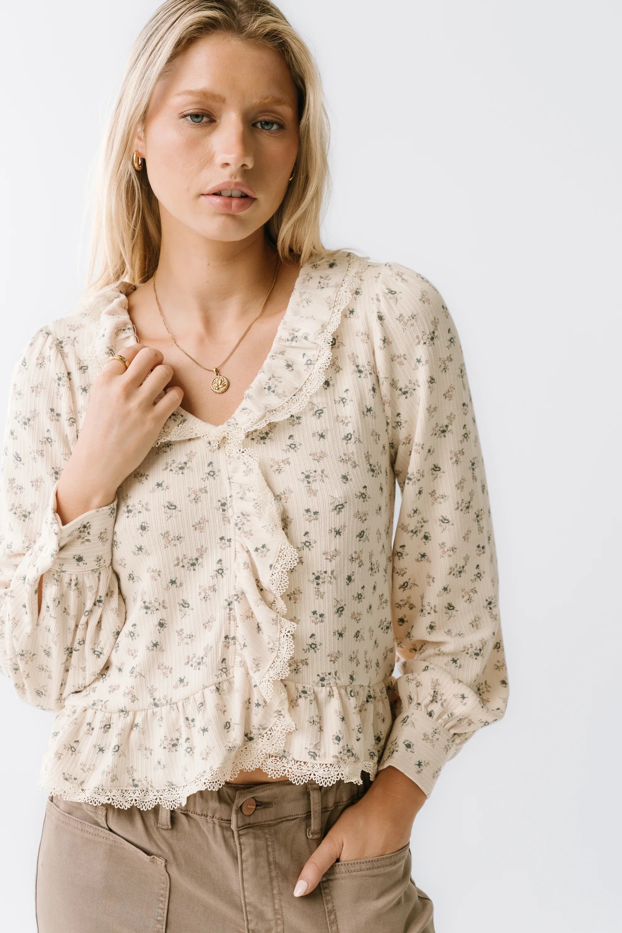 Monty Floral Ruffle Top FINAL SALE