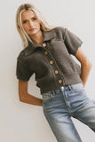 Hayes Knit Cardigan in Charcoal FINAL SALE