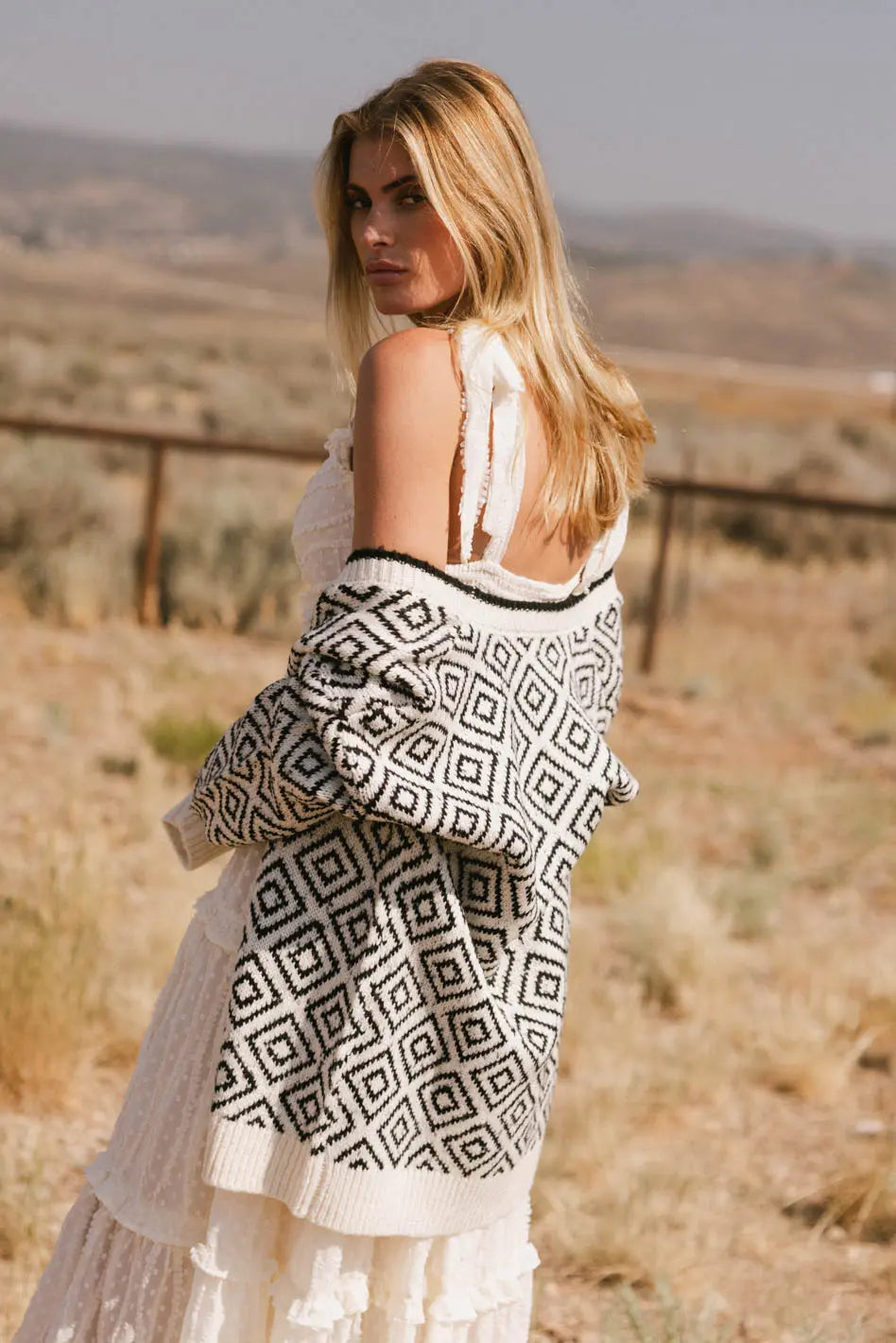 Jennifer Geometric Cardigan FINAL SALE