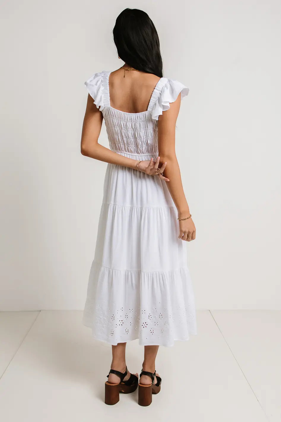 Maxton Midi Dress in White FINAL SALE