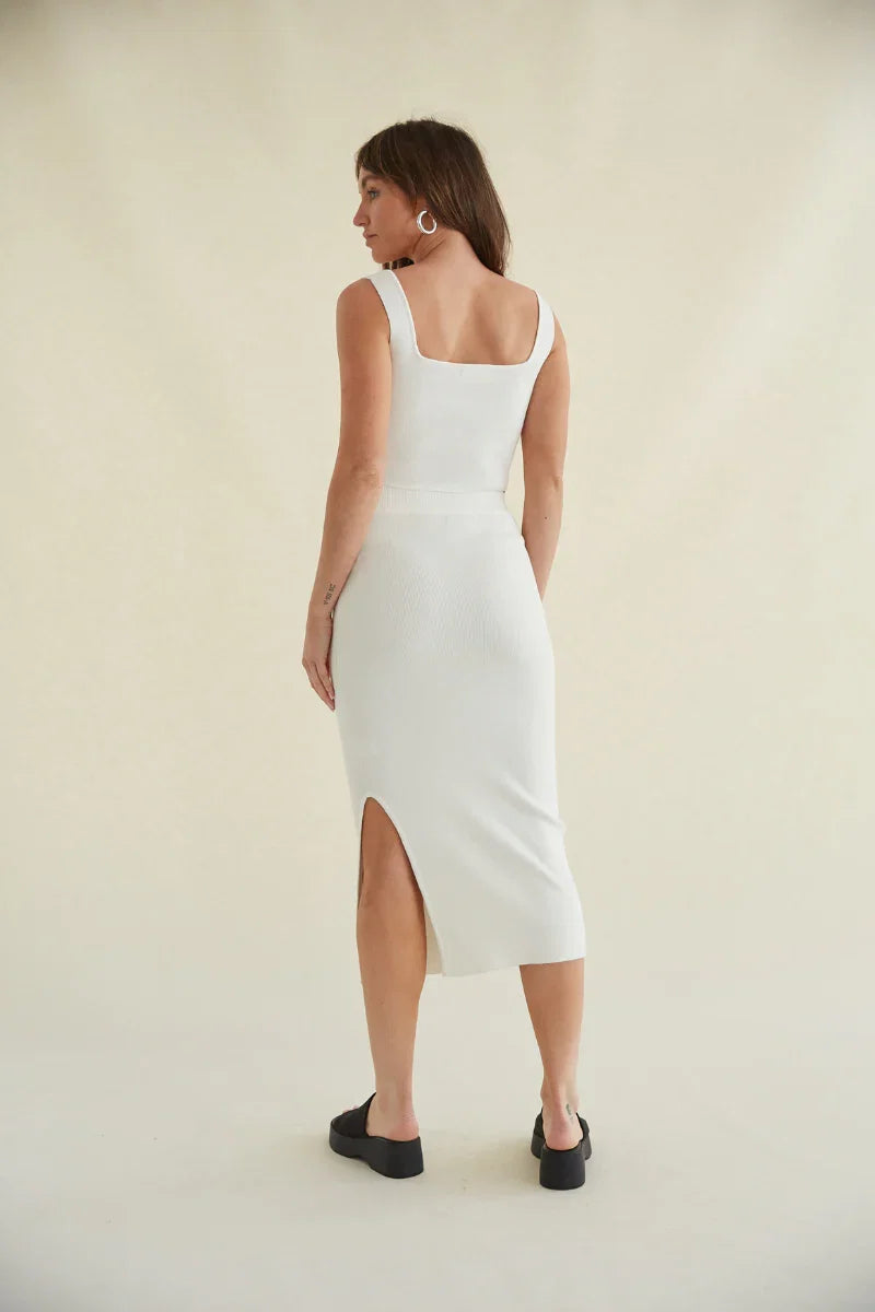 Jacqueline High Rise Knit Midi Skirt