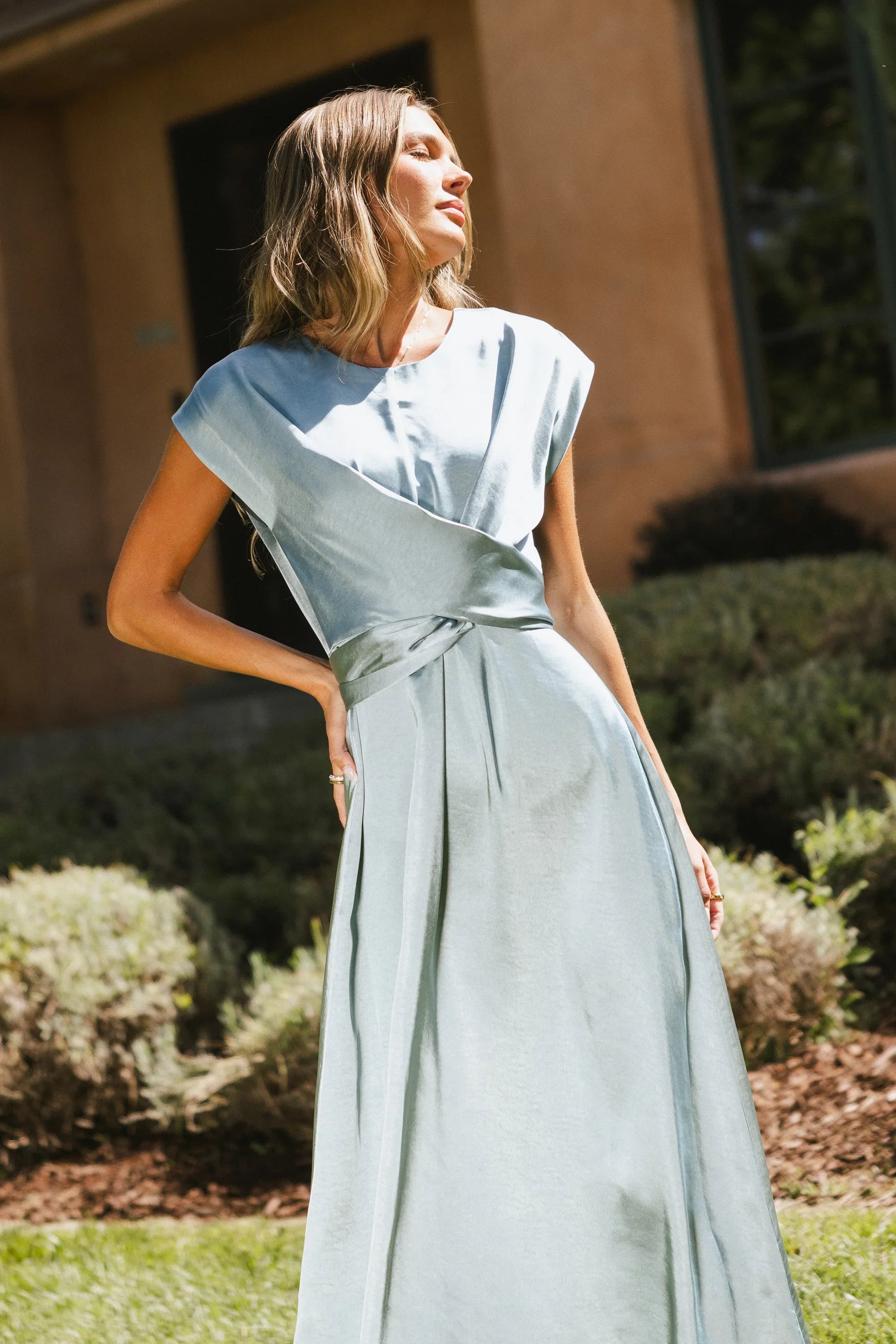 Rosalind Midi Dress in Blue FINAL SALE