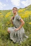 Amanda Tiered Dress in Sage