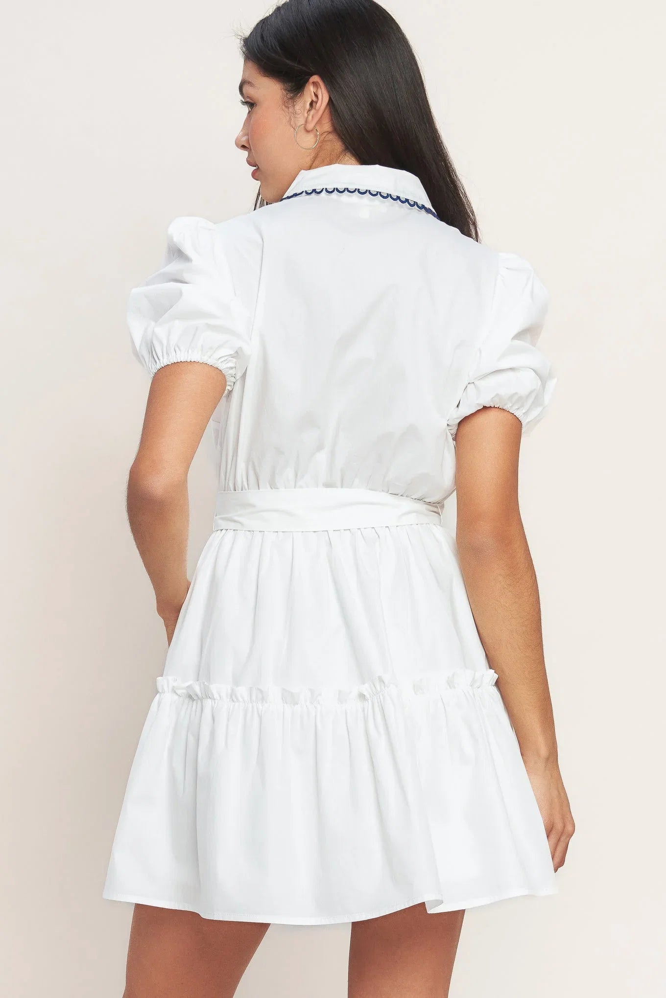A LITTLE BIT LOVELY WHITE MINI DRESS