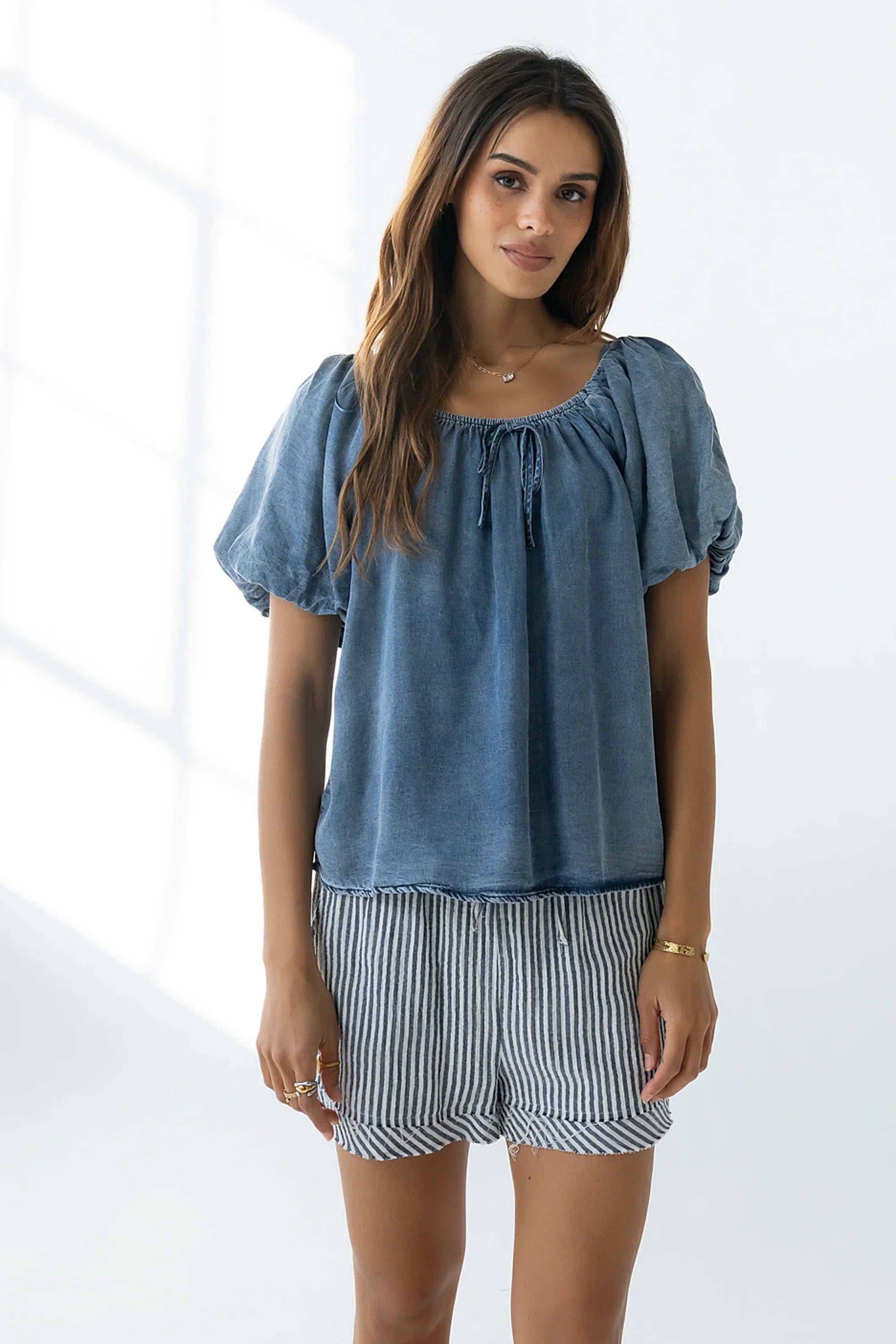 Nora Denim Blouse