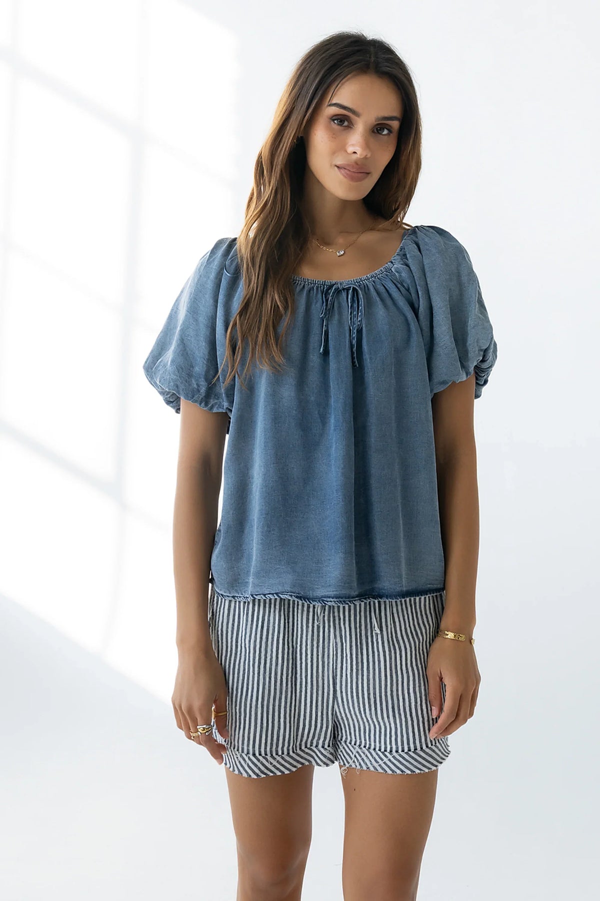 Nora Denim Blouse