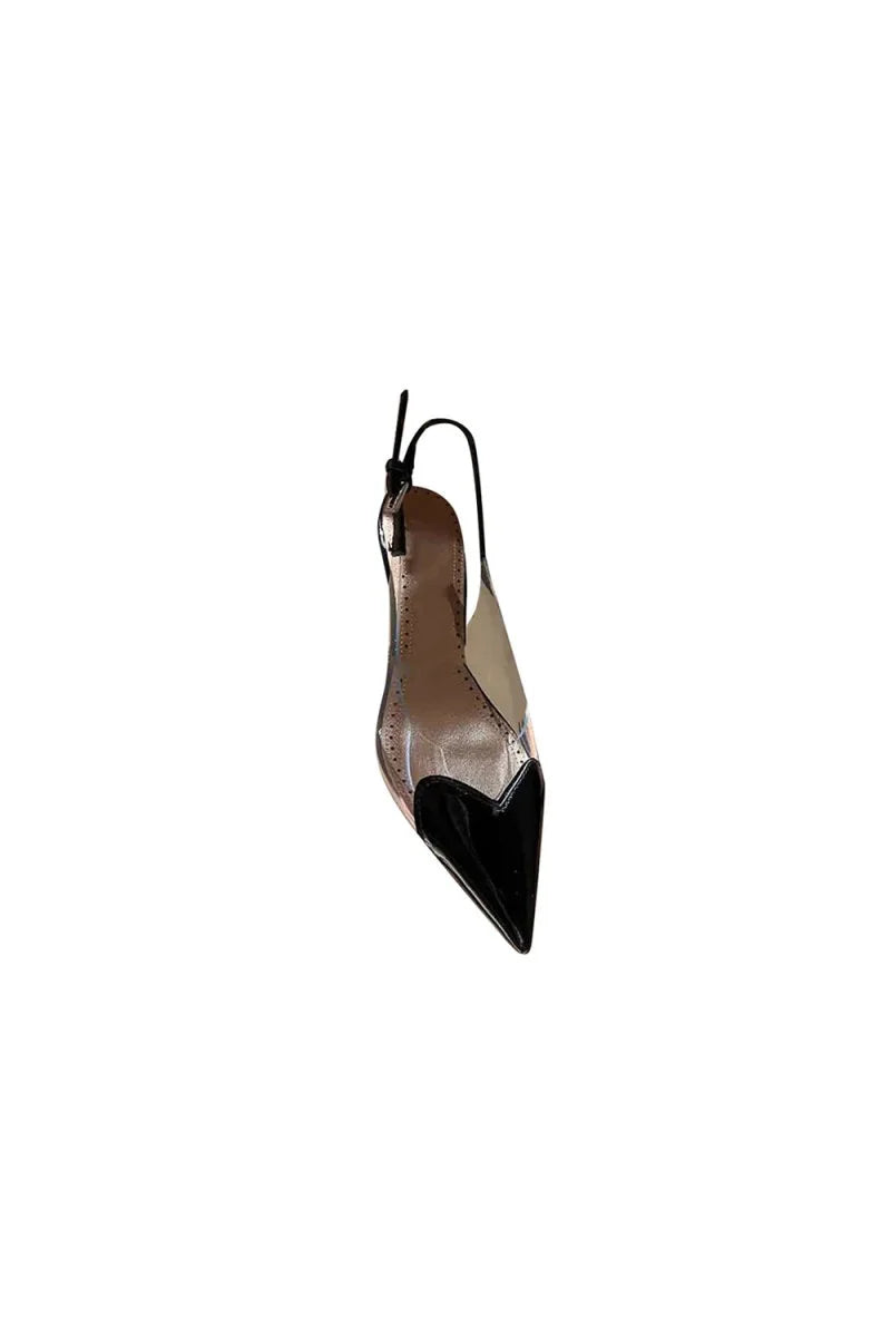 Yellow Stiletto Heel Mid Heel Sandals