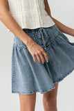 Tait Pleated Denim Mini Skirt