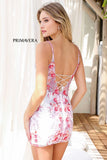 4212 Primavera Flower Embellished Beaded Mini Dress