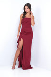 Marie Strapless Maxi Dress Burgundy