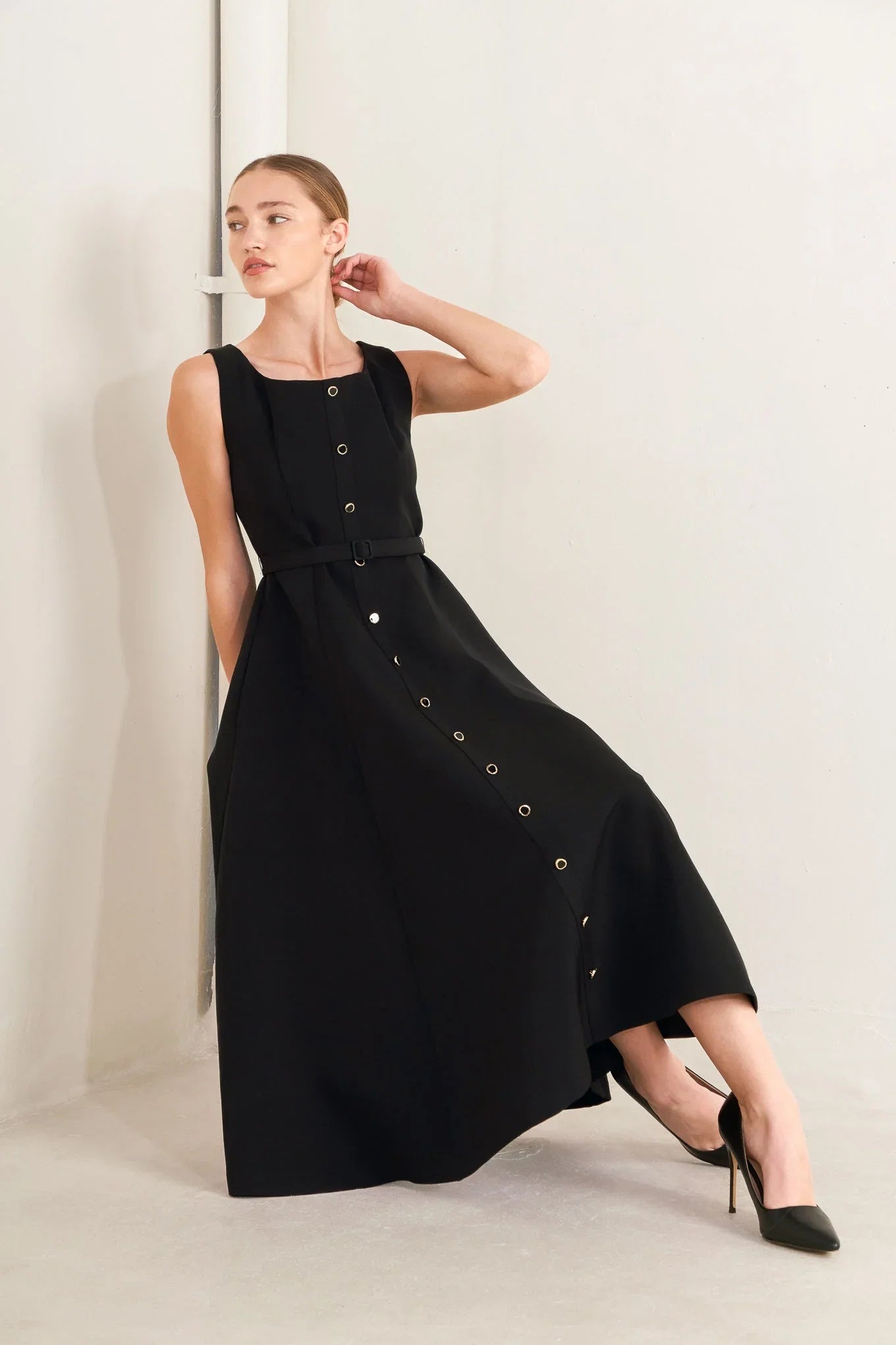 PARIS AFTER DARK MIDI DRESS