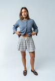 Katherine Plaid Shorts in Black