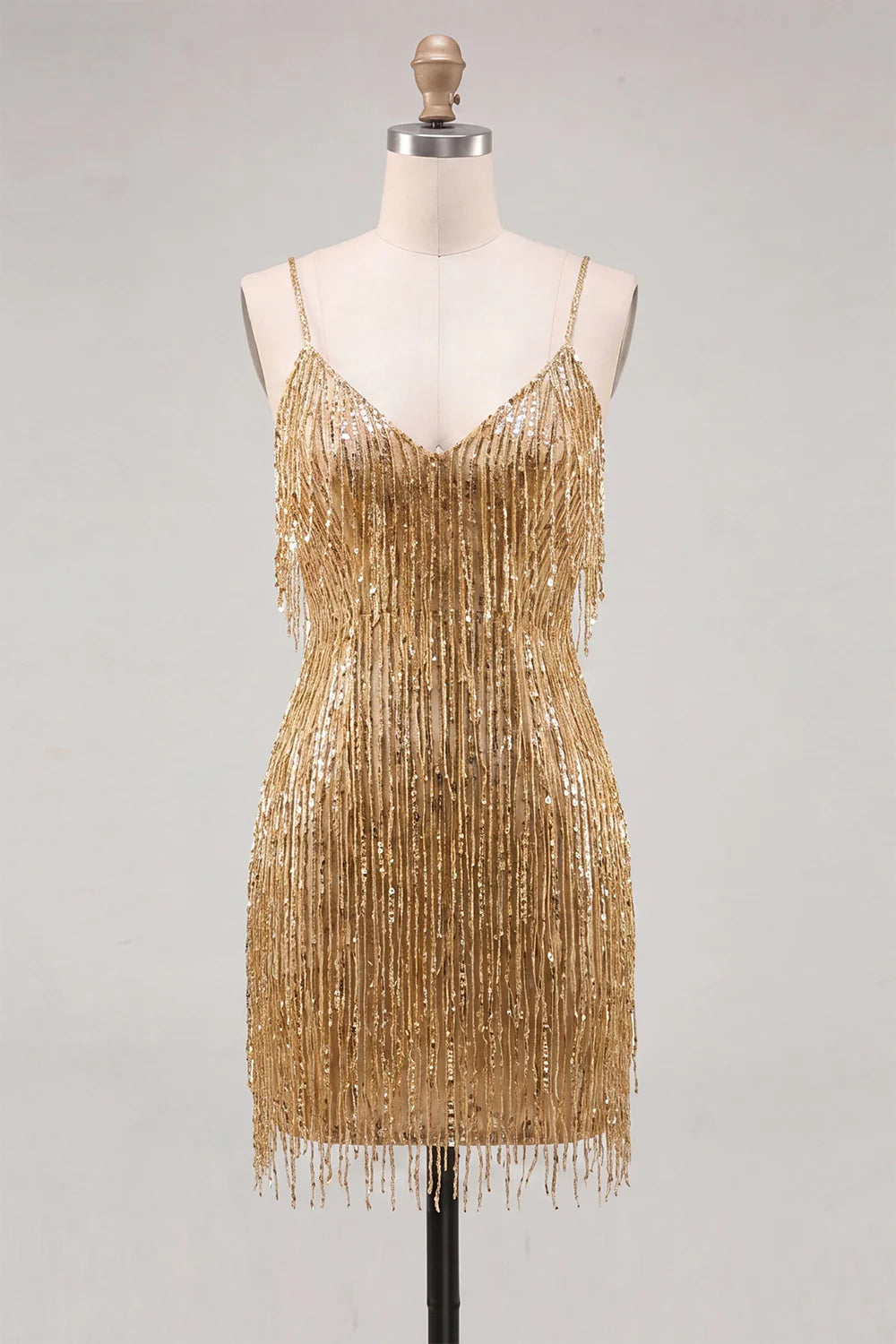 Peacock Fringed Bodycon Short Homecoming Dress