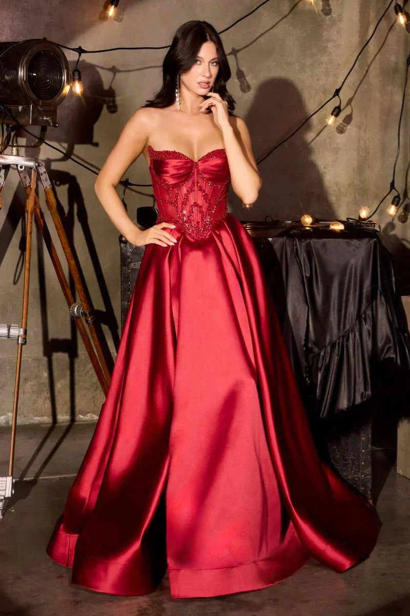 Annika Gown A line Corset Dress With Pockets