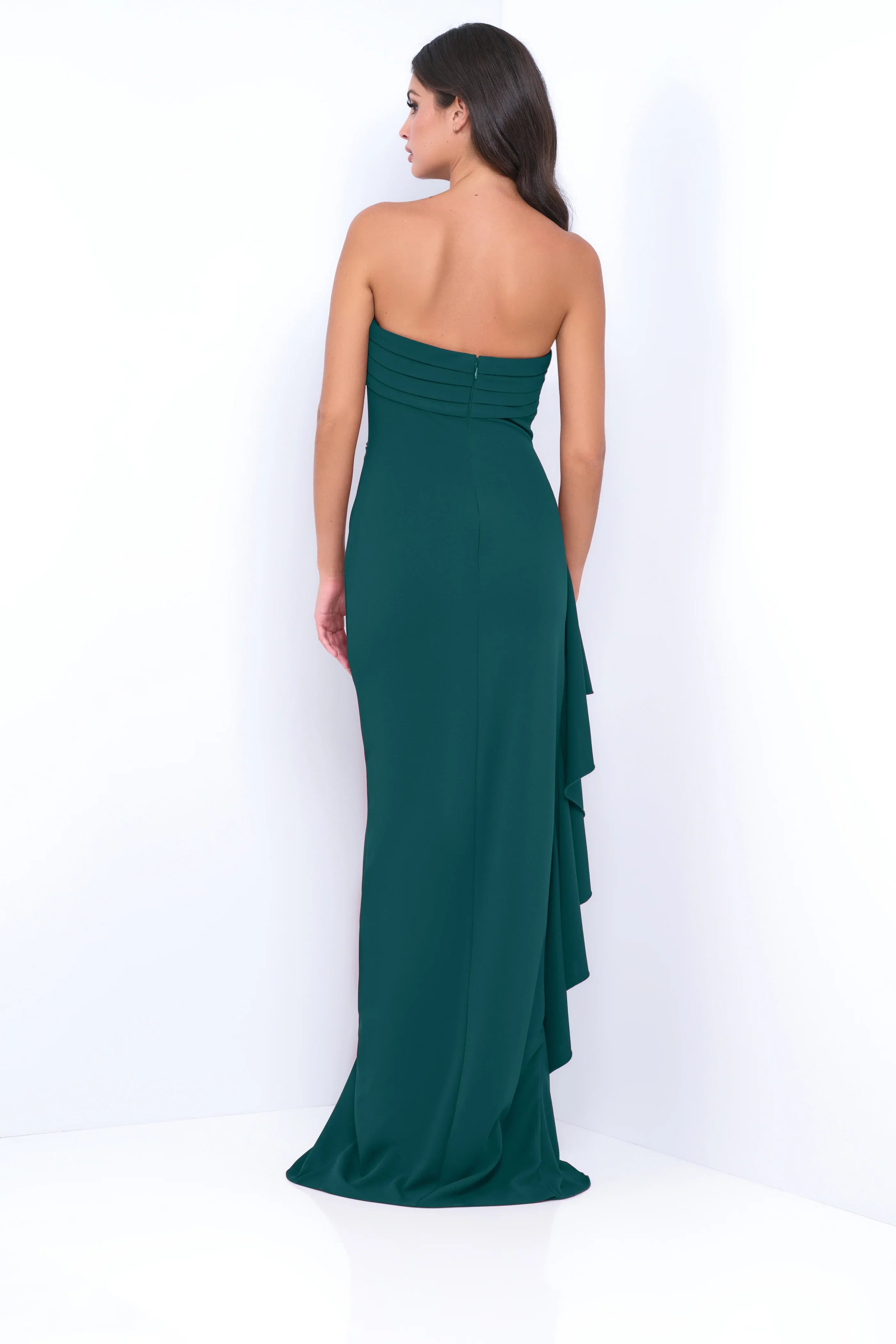 Marie Strapless Maxi Dress Emerald