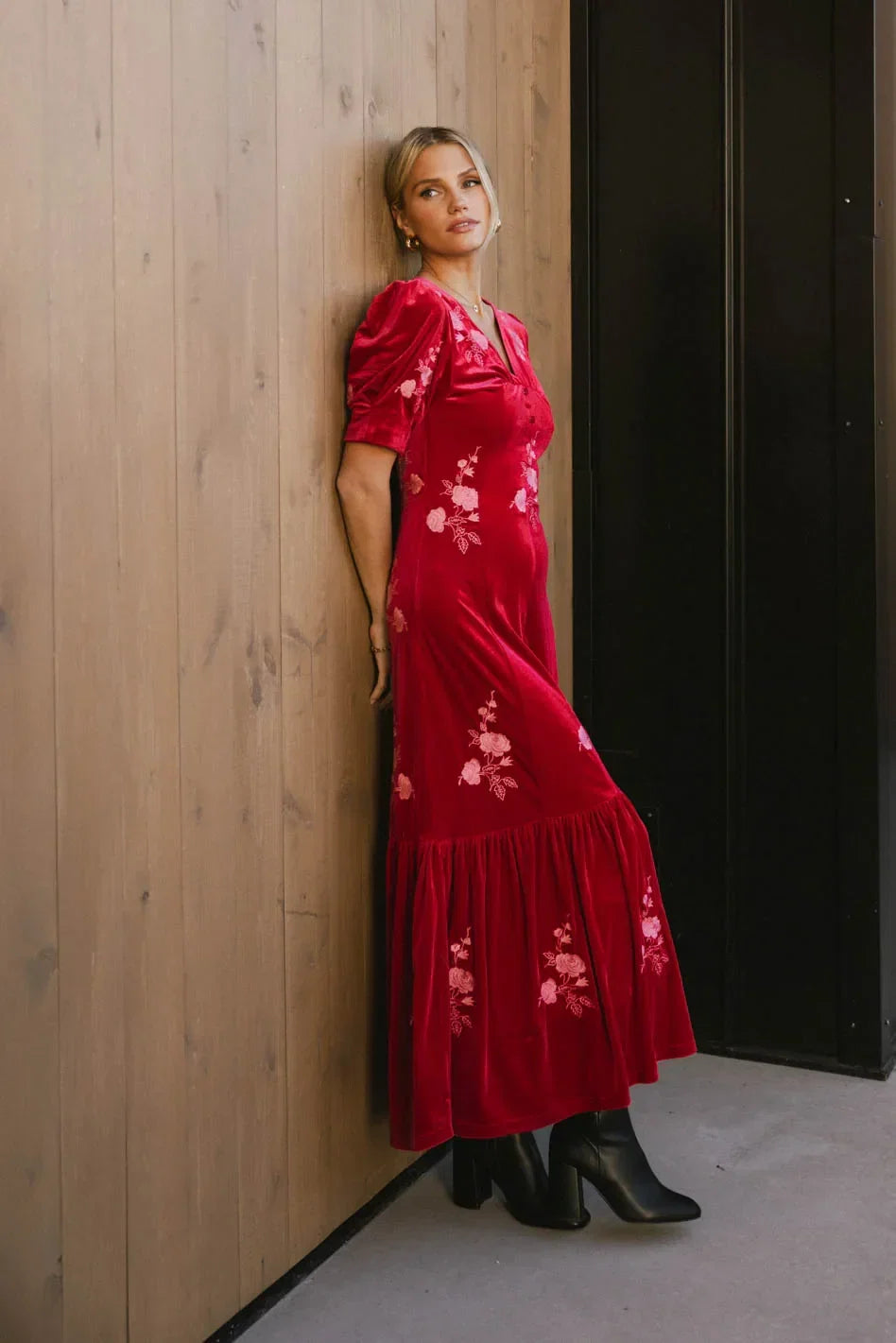 Ratana Velvet Floral Maxi Dress FINAL SALE
