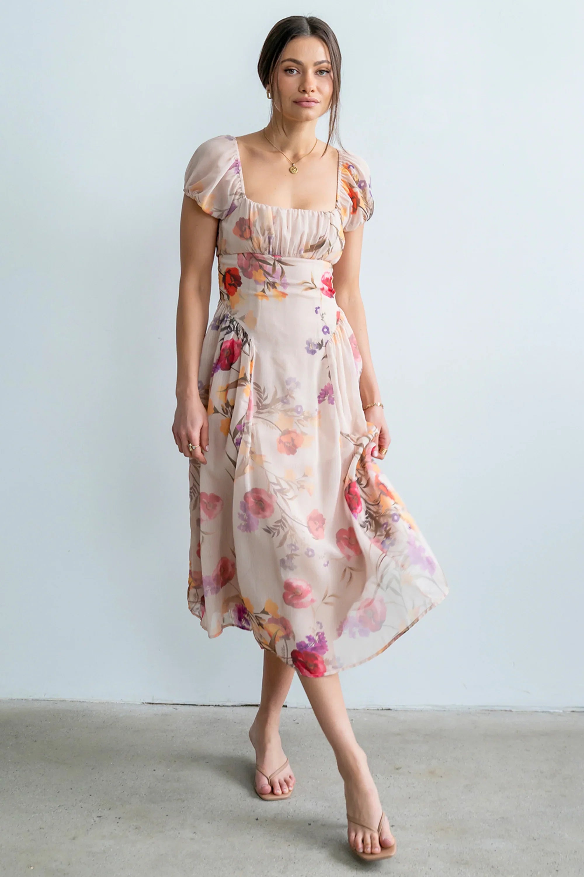 Carly Floral Midi Dress