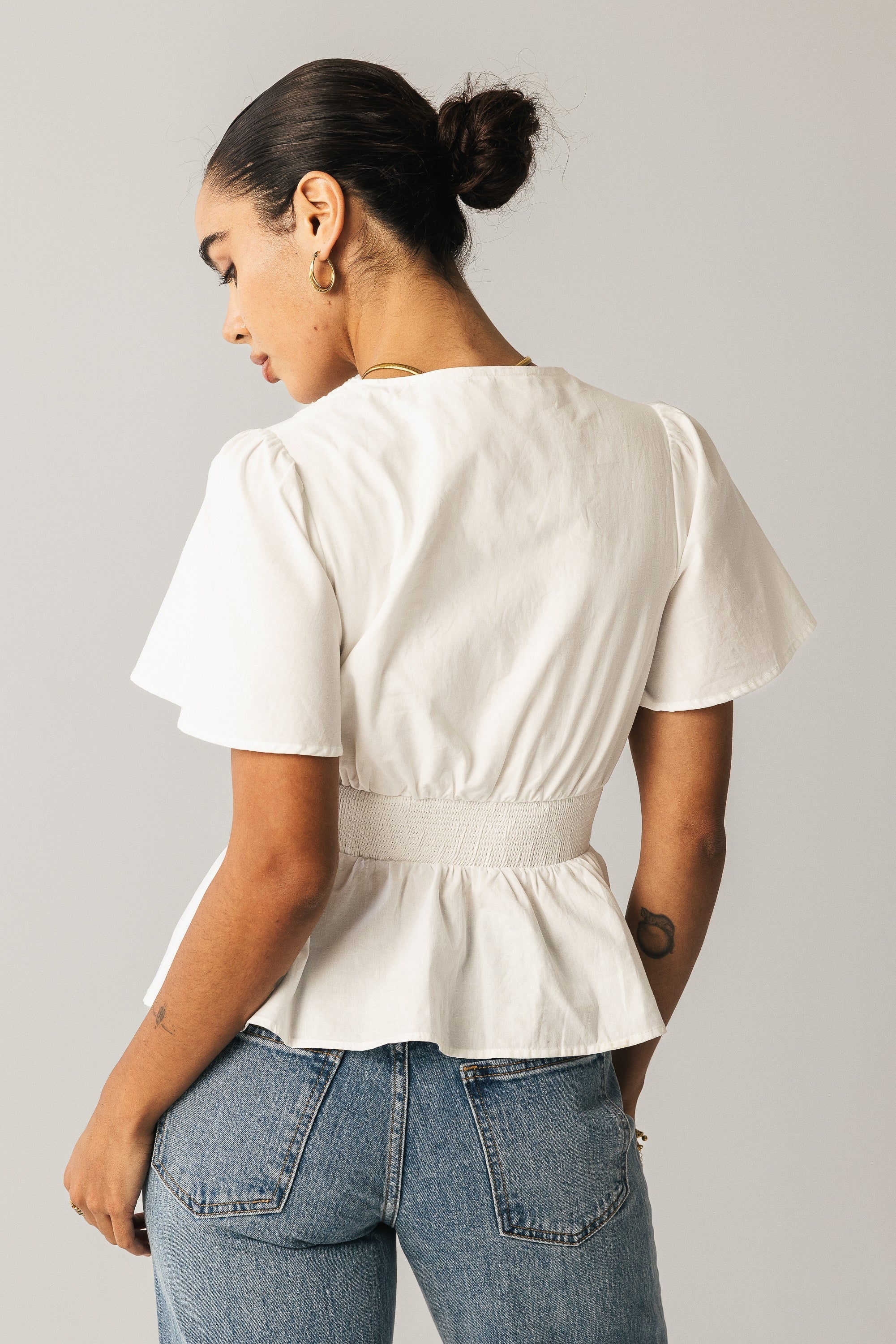 Neo Embroidered Blouse in Ivory FINAL SALE