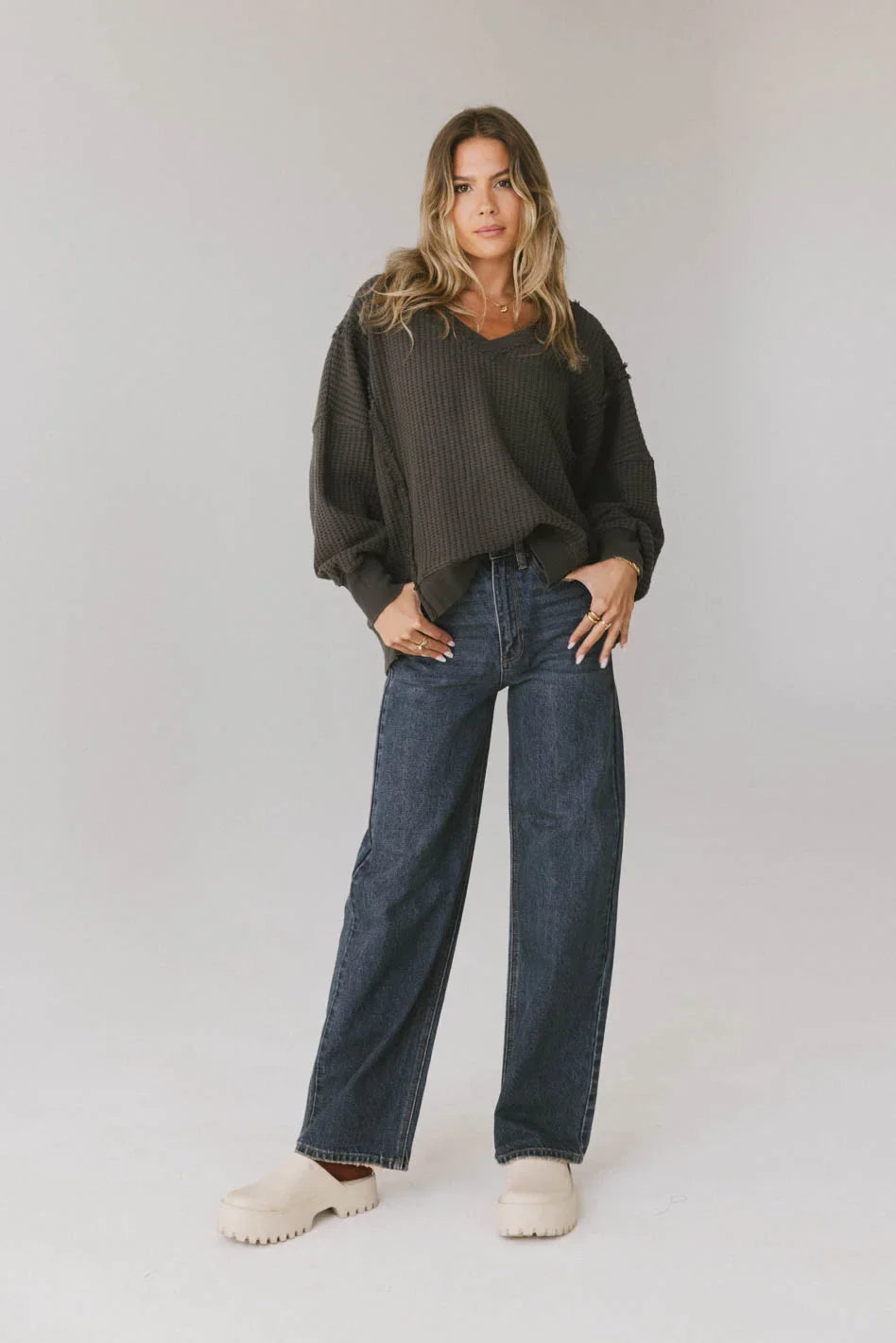 Emiliano Wide Leg Jeans in Dark Wash FINAL SALE