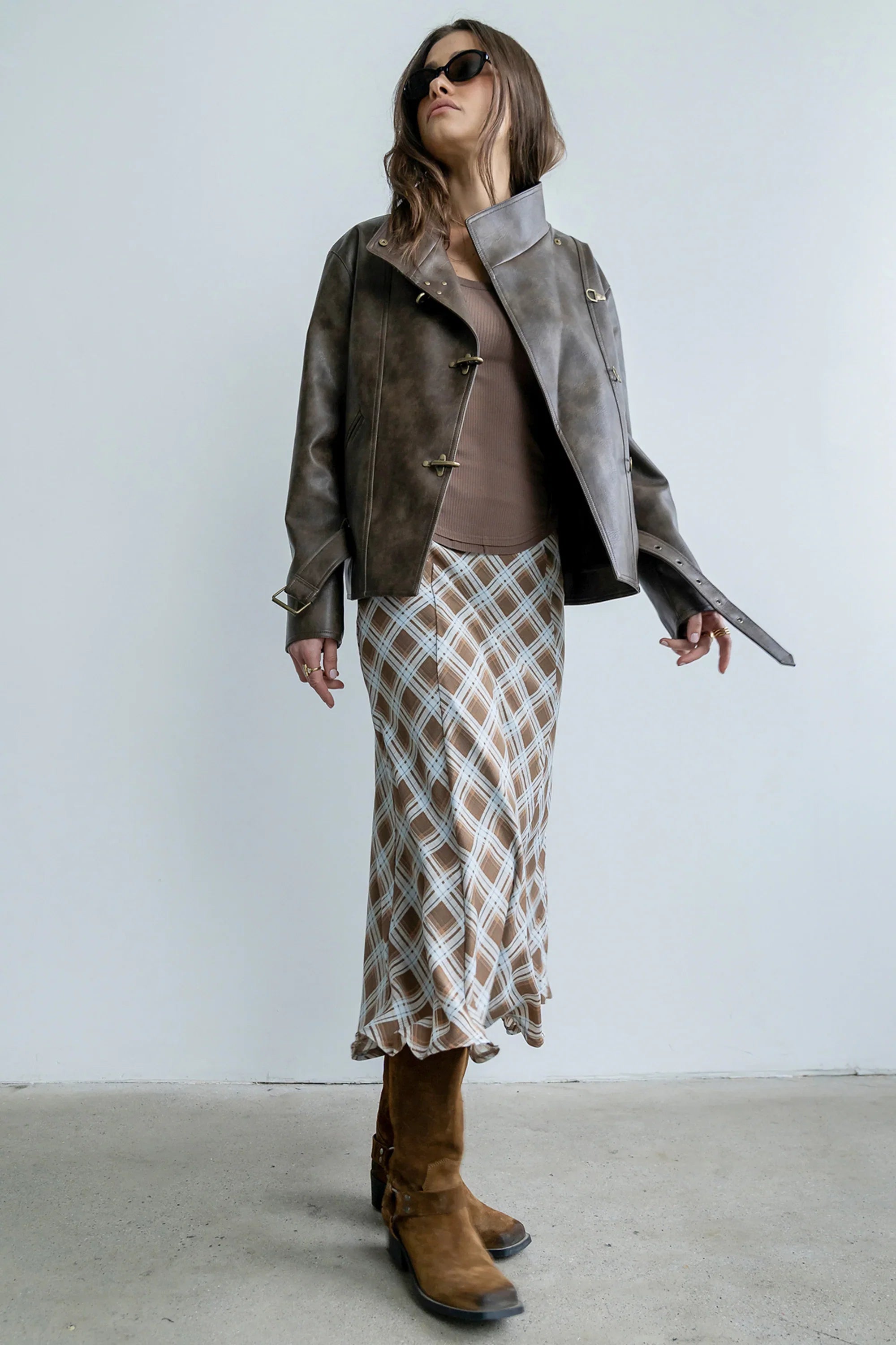 Zadie Plaid Maxi Skirt