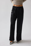 Gemma Satin Wide Leg Pants in Black FINAL SALE