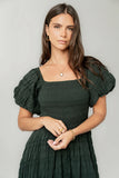 Beckie Smocked Maxi Dress in Green FINAL SALE
