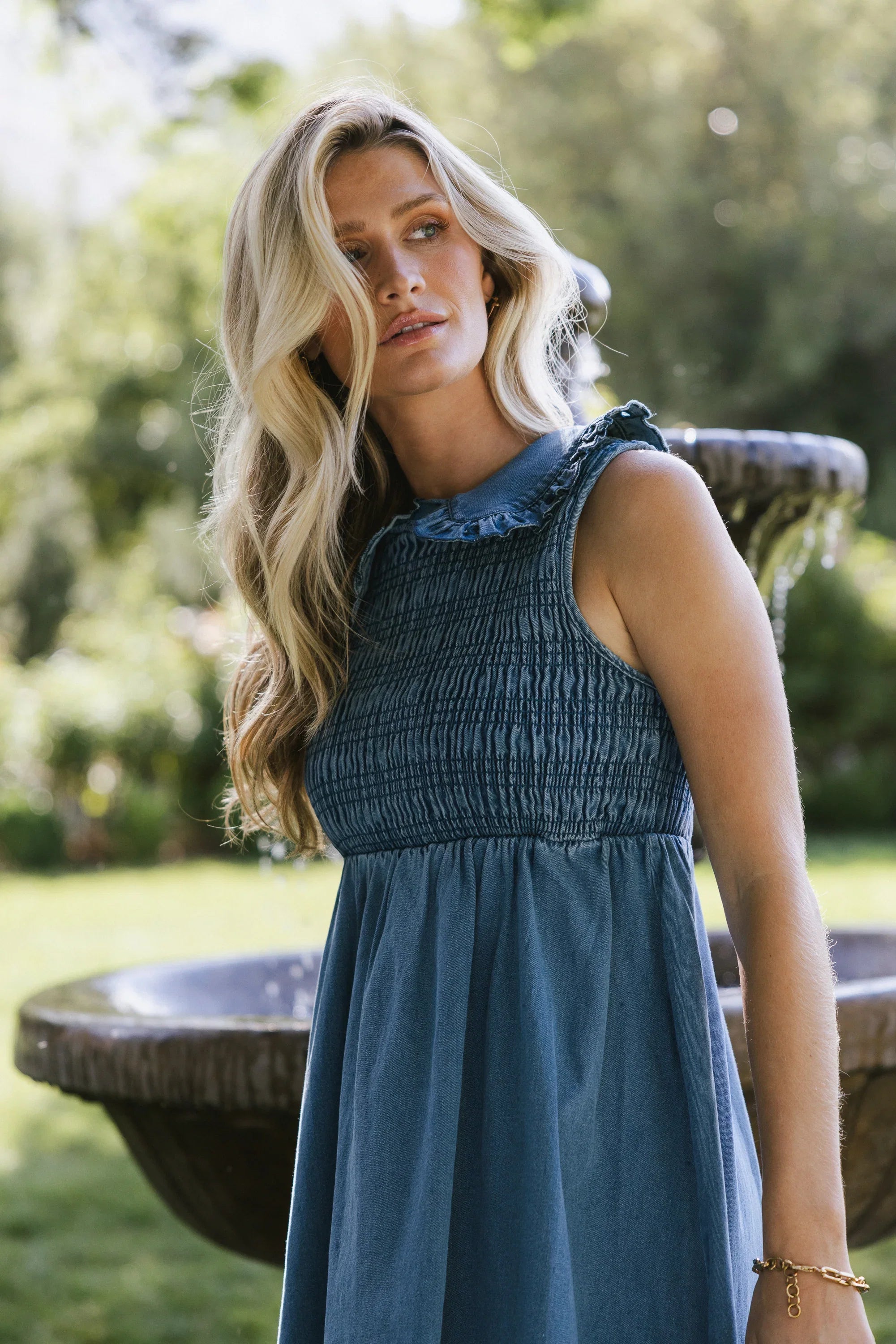Fallon Denim Midi Dress