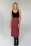Miley Midi Skirt in Maroon FINAL SALE