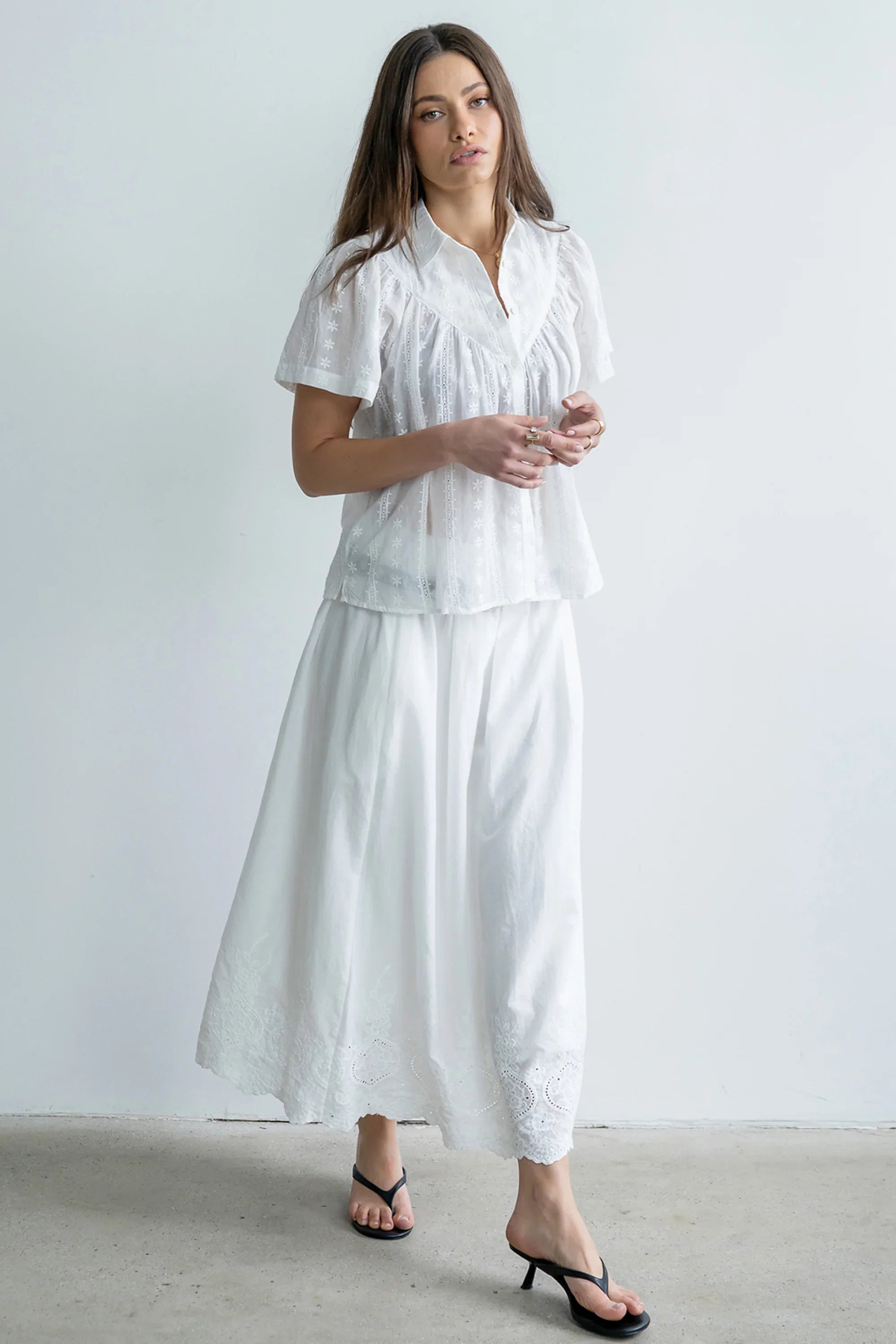 Tina Sheer Button Up