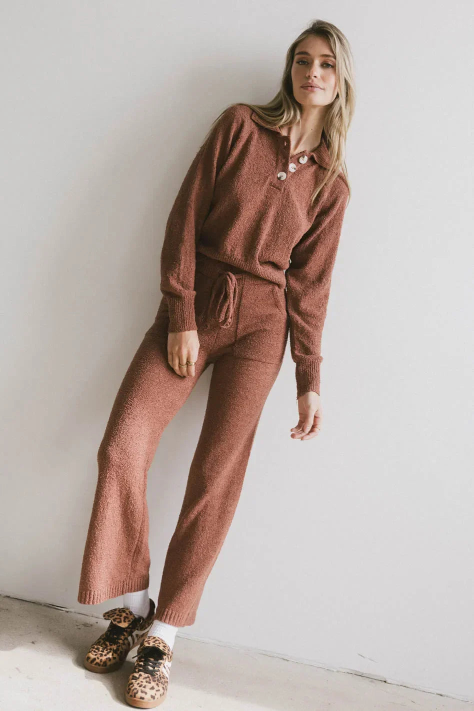 Breck Knit Sweater in Brick FINAL SALE