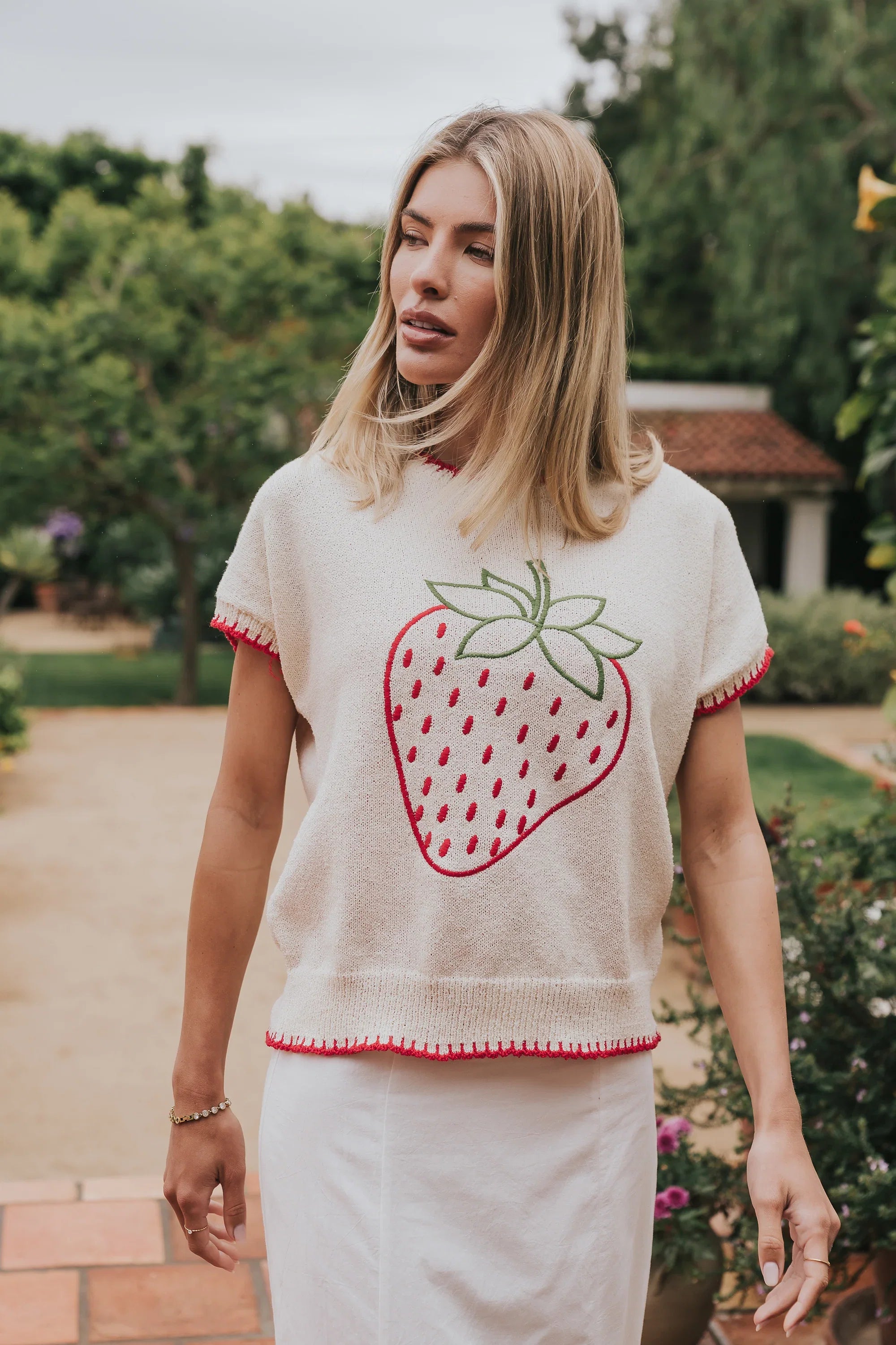 Chloe Embroidered Sweater Tee