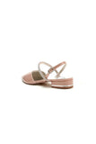 Nude Pink High Heels with Silver Trim