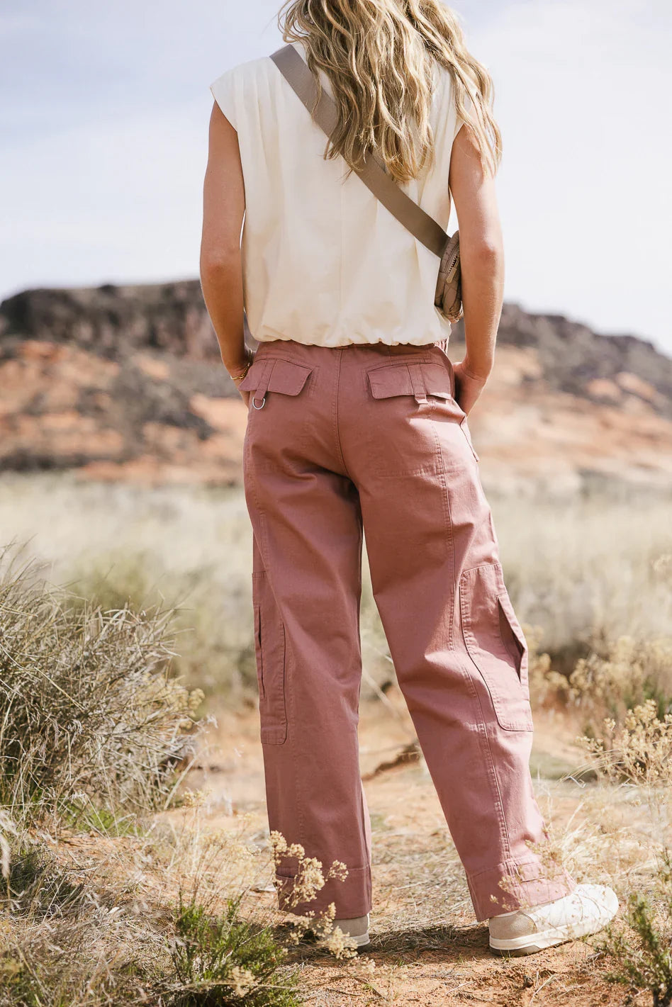 Savannah Cargo Pants in Mauve FINAL SALE