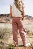 Savannah Cargo Pants in Mauve FINAL SALE