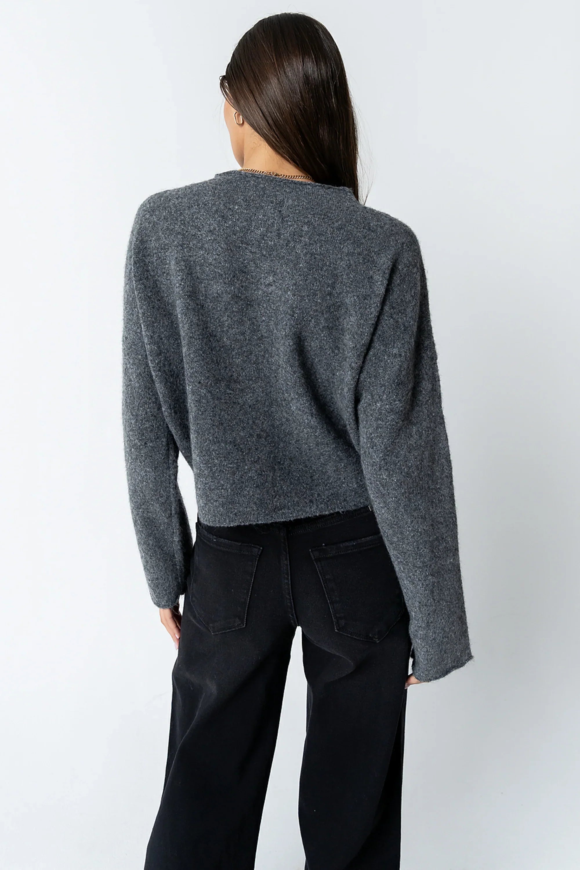 Maci Cardigan in Charcoal FINAL SALE
