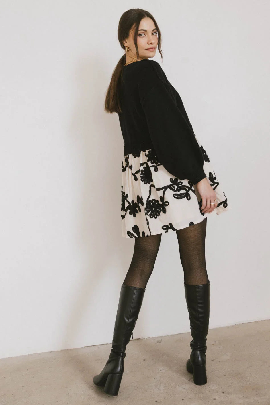 Petra Floral Sweater Dress FINAL SALE