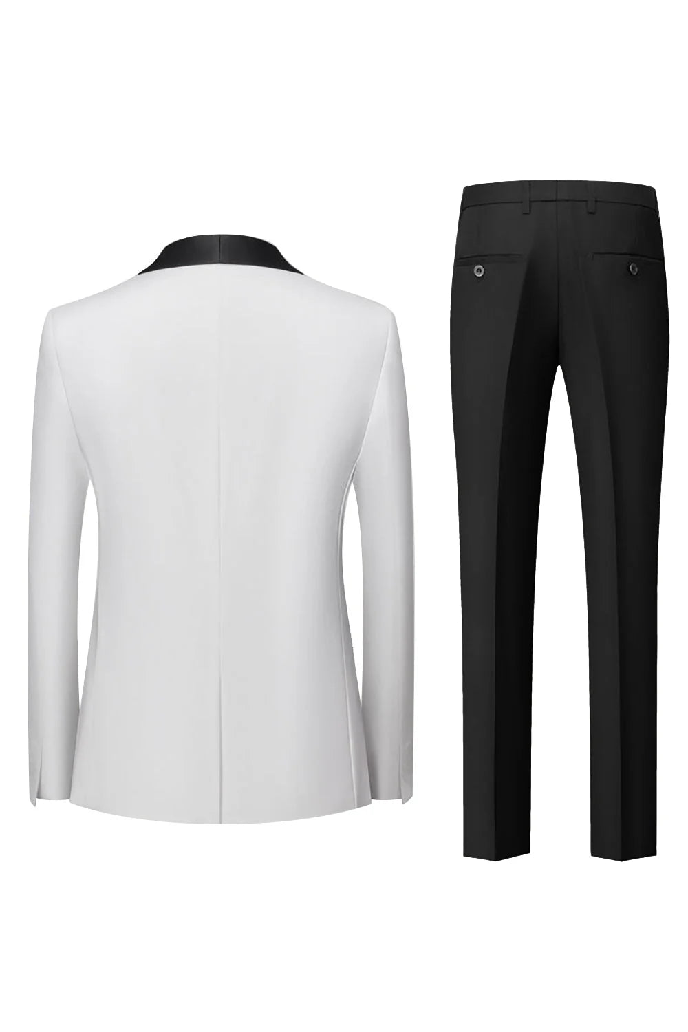 Mens Black Silm Fit 3 Piece Shawl Lapel One Button Wedding Guest Suits