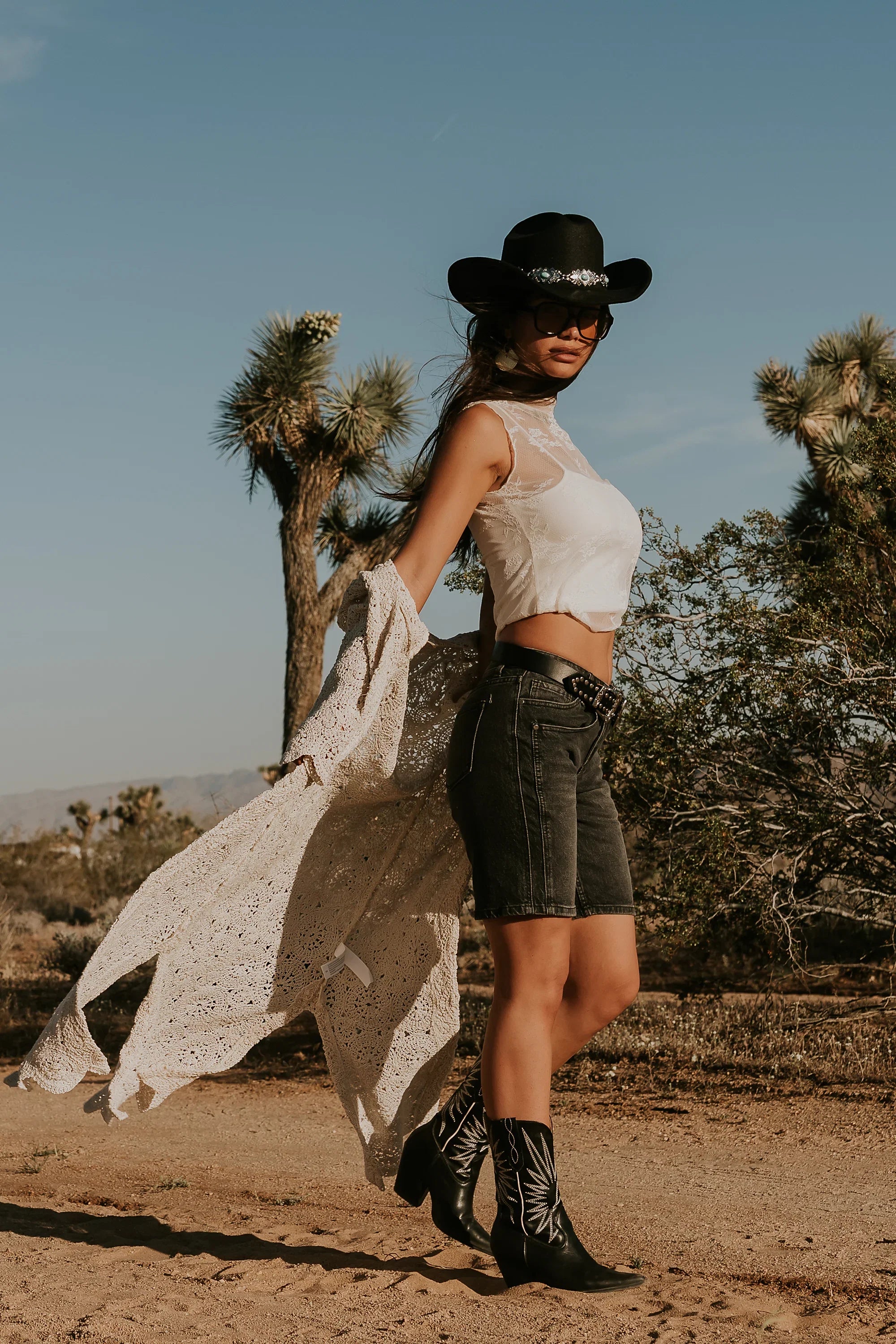 Kaydence Bermuda Shorts in Washed Black
