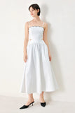 PURE ELEGANCE WHITE MIDI DRESS