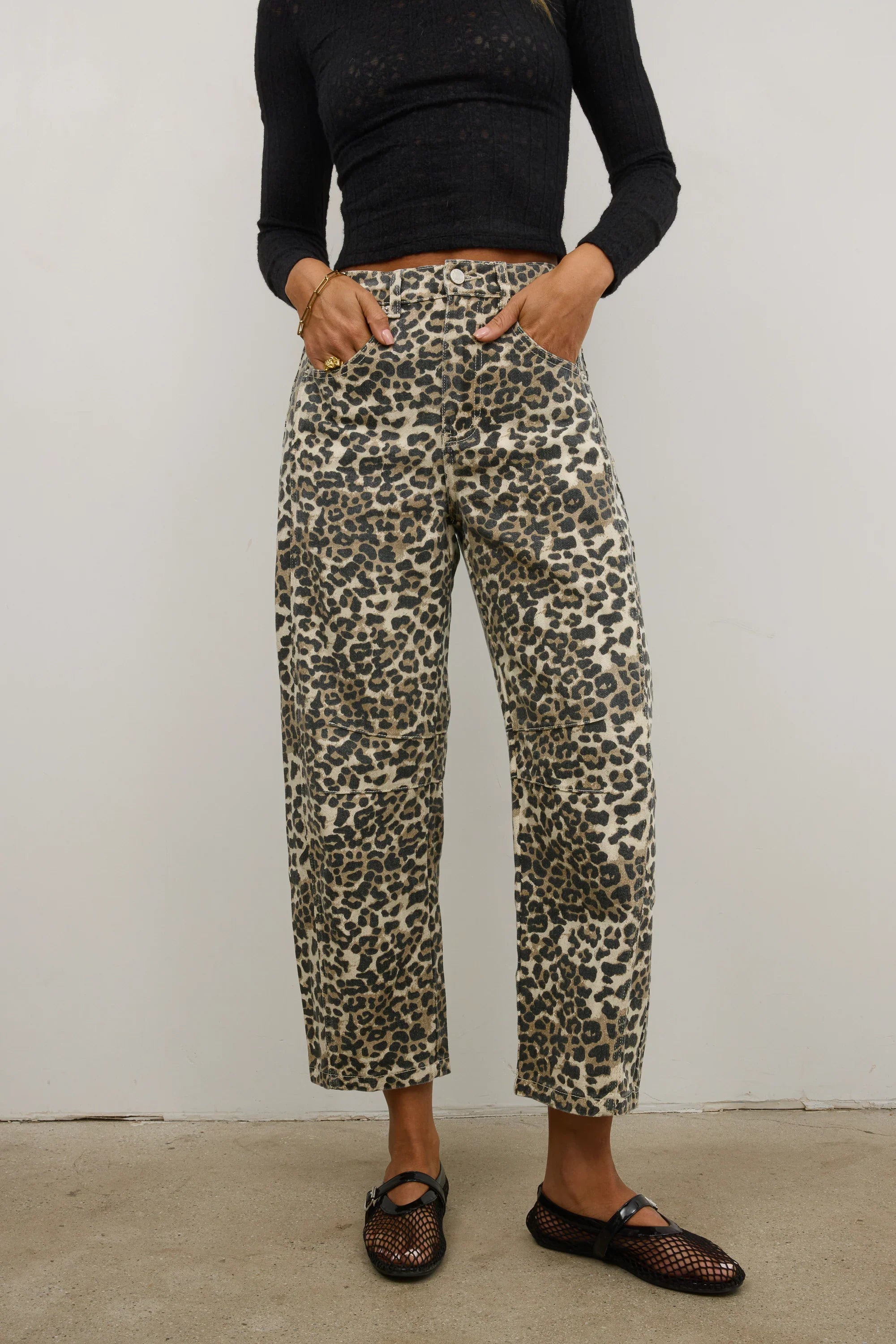 Lisette Barrel Jean in Leopard FINAL SALE