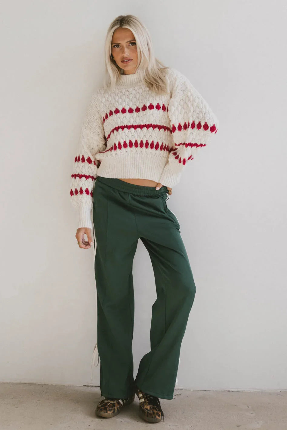 Astrid Track Pants in Green FINAL SALE